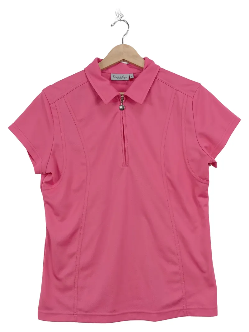 Daily Sports Damen Poloshirt Pink Gr. 40/L Sport Kurzarm 1