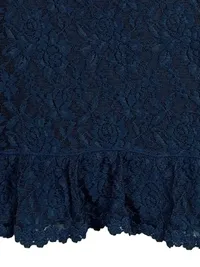 Abercrombie & Fitch Damen Spitzen Top Blau Gr. XS Peplum Feminin 3