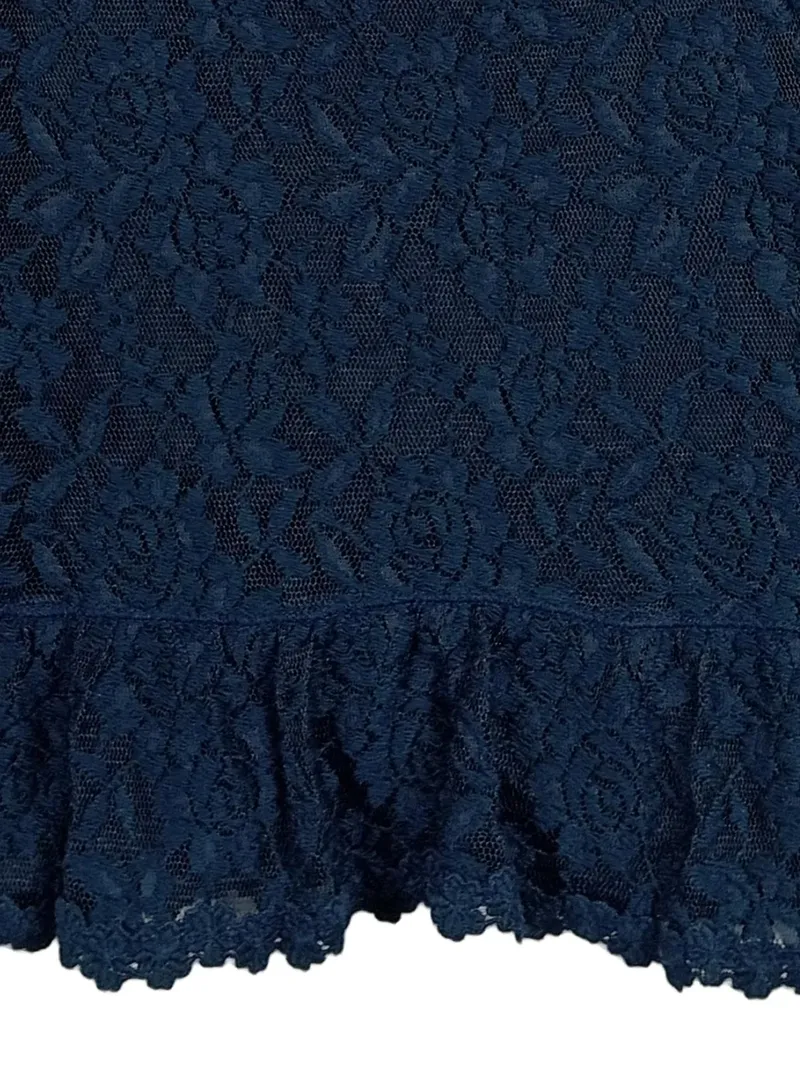 Abercrombie & Fitch Damen Spitzen Top Blau Gr. XS Peplum Feminin 3