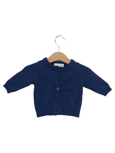NAME IT Baby Strickjacke Mädchen Junge Gr. 56 Blau Basic