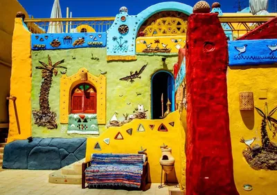 Bluebird Puzzle Colorful African Village 1500 Teile Afrikanisches Dorf