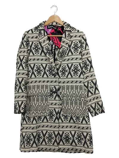 Desigual Strickjacke Damen Bohemian Ethno Muster Langarm Baumwolle M 38