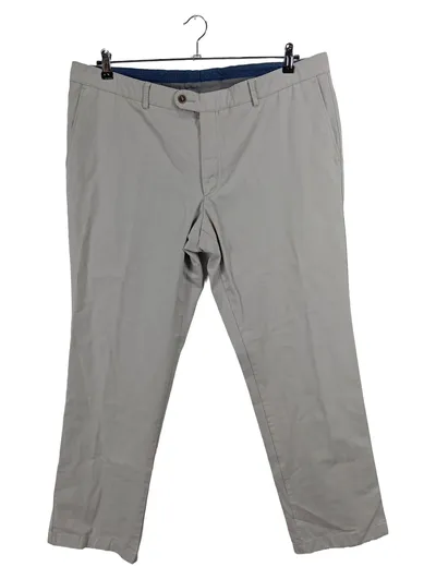 Walbusch Herren Chino Stoffhose Grau Gr. 50 W33 L31 Klassisch