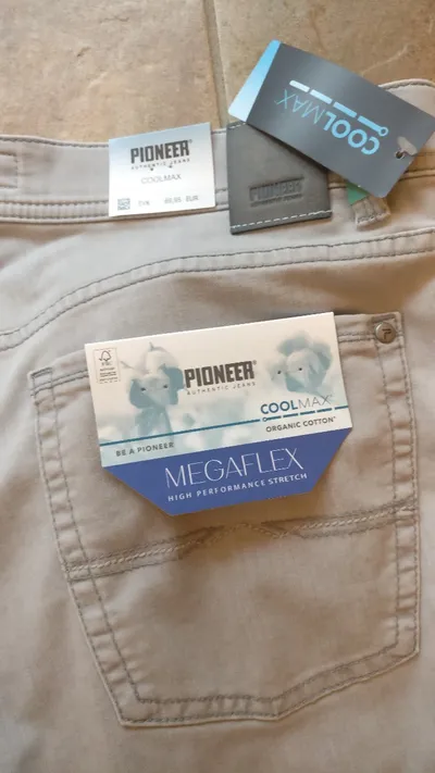 Pioneer Authentic Jeans Herren Regular Fit W34 Grau Megaflex Coolmax NEU