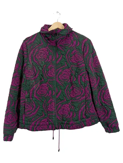 Frank Walder Damen Jacke Steppjacke Rosenmuster Blumen Mehrfarbig Casual