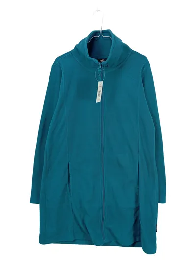 Maui Sports Damen Fleecejacke Gr. 40/L Petrol Lang Stehkragen Outdoor