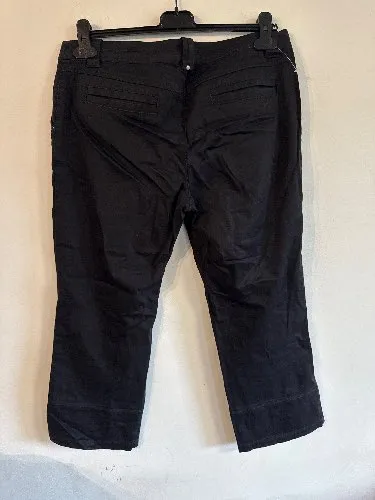 MANGO MNG Damen Cargohose Schwarz Gr. 42 Baumwolle Casual