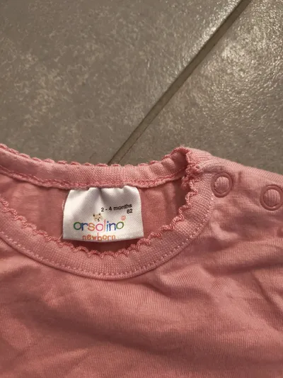 ORSOLINO Baby Kleid Mädchen Gr. 62 Rosa Langarm Tüll Glitzer Schleife