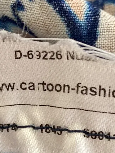 CARTOON Damen Bluse Gr. 36 Blau Geometrisch Muster Viskose Langarm 5