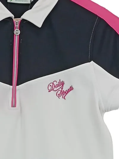 Daily Sports Damen Poloshirt Gr. 40;L Sportlich Mehrfarbig Reißverschluss