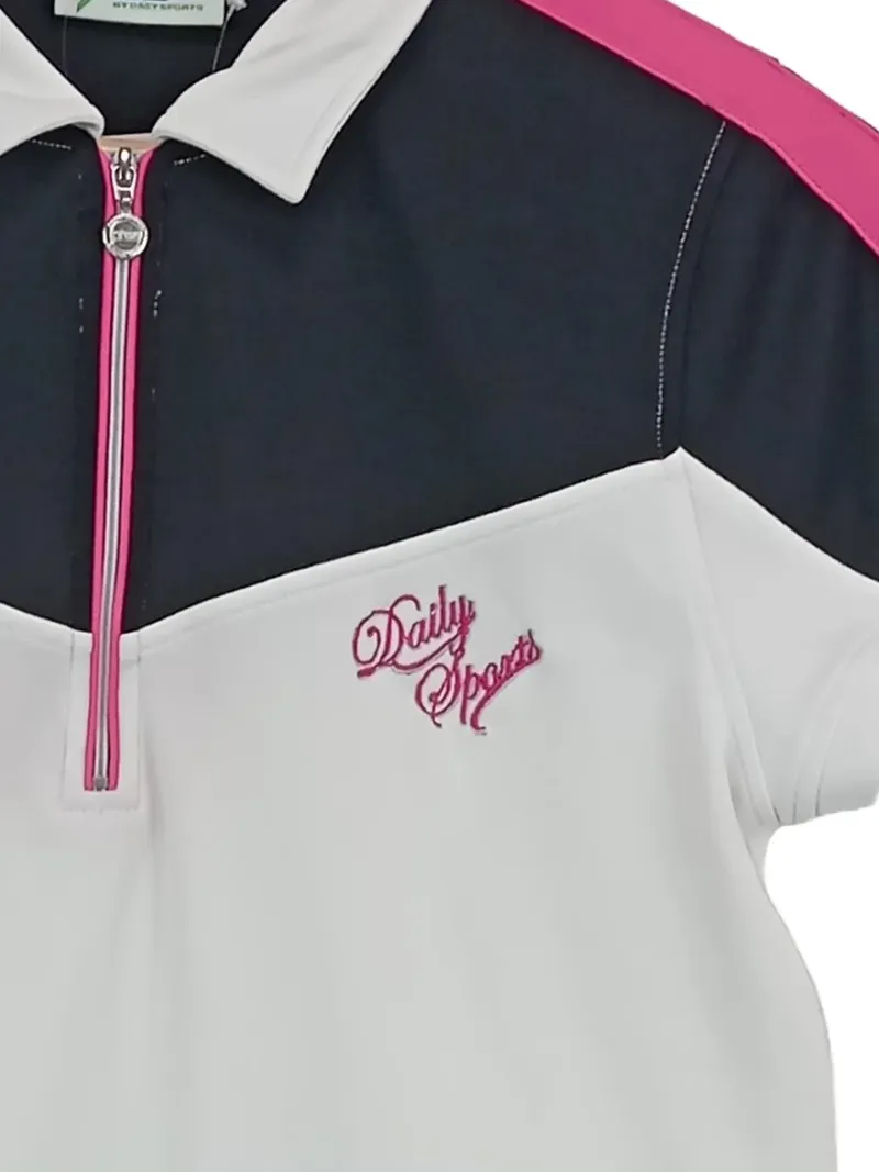 Daily Sports Damen Poloshirt Gr. 40;L Sportlich Mehrfarbig Reißverschluss 2