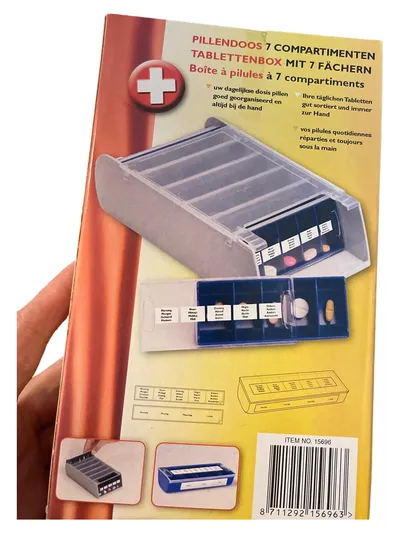 ComfortAid Tablettenbox Pillendose 7 Fächer Wochendosierer Blau Transparent