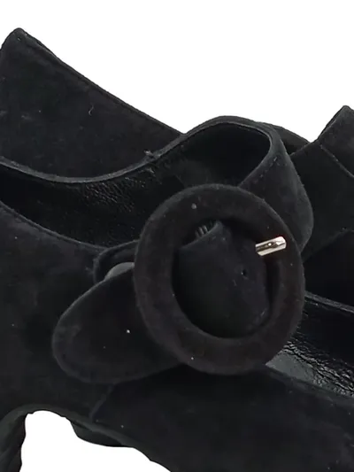 Högl Damen Mary Jane Pumps Wildleder Schwarz Größe 38 Elegant