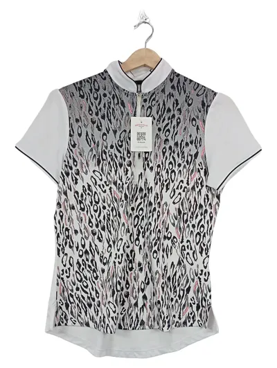 Callaway Damen Poloshirt Leopardenmuster Gr. 38/M Sport Mehrfarbig