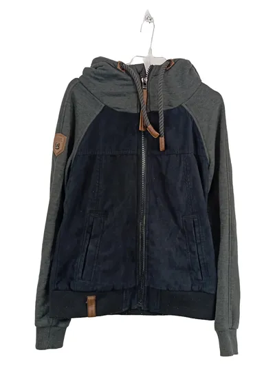 Naketano Herren Sweatjacke Kapuzenjacke Hoodie Grau Blau Gr. L