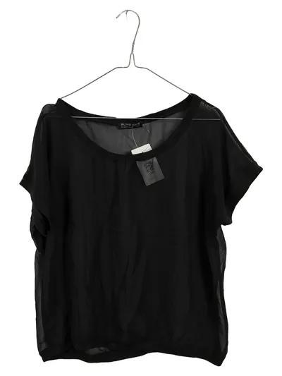 Blind Date Women Damen Shirt Top Schwarz Gr. 40 L Modern Kurzarm