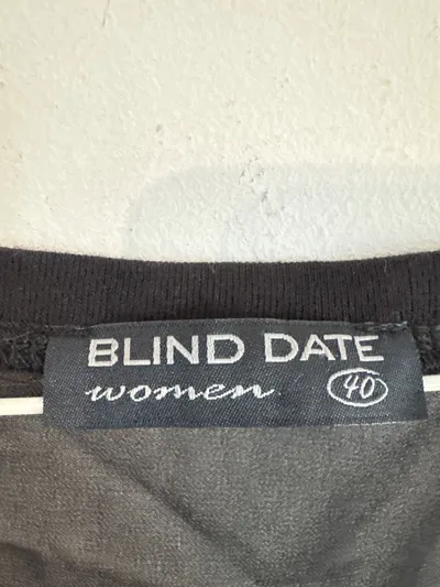 Blind Date Women Damen Shirt Top Schwarz Gr. 40 L Modern Kurzarm