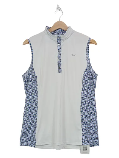 Röhnisch Damen Golf Shirt Ärmellos Gr. 40/L Weiß Sportlich