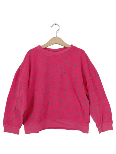 The Campamento Sweatshirt Herzmuster Pink Gr. 7-8 Jahre 128 Bio-Baumwolle