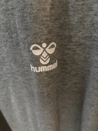 Hummel Sweatshirt Herren Gr. L Grau Langarm Logo Sportshirt Pullover