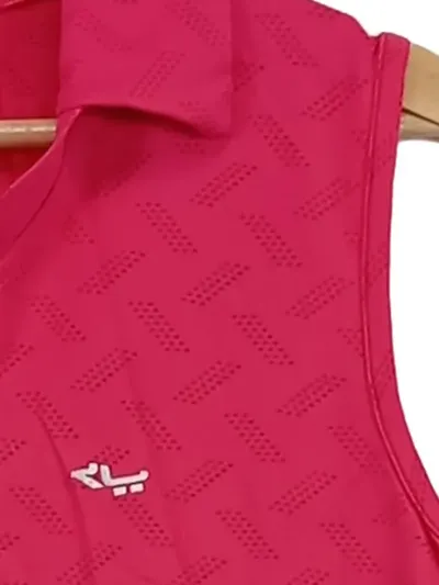 RÖHNISCH Damen Poloshirt ärmellos Gr. 40/L Pink Sportlich