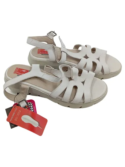 Fluchos Femme Damen Sandaletten Leder Weiß Gr. 39 Komfort NEU