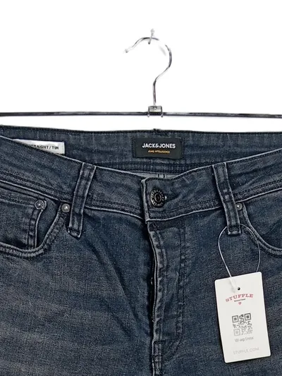 Jack & Jones Herren Jeans Tim Straight W32 Blau Regular Fit Denim