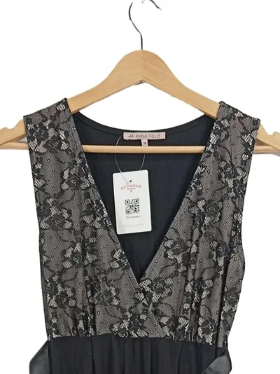 Anna Field Damen Kleid Gr. 36 Schwarz Spitze Schleife Festlich Elegant