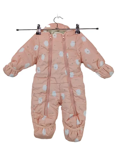 Bellybutton Schneeanzug Overall Winteranzug Mädchen Gr. 62 Rosa Bären Kapuze