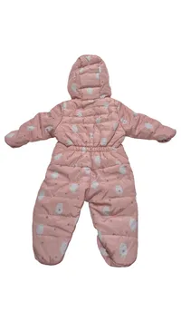 Bellybutton Schneeanzug Overall Winteranzug Mädchen Gr. 62 Rosa Bären Kapuze 2