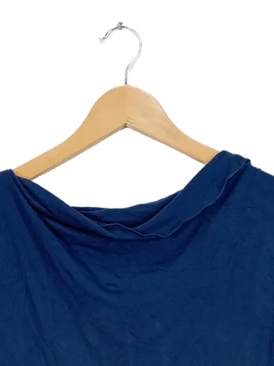 Weekend Max Mara Damen T-Shirt Blau Gr. L Wasserfallausschnitt
