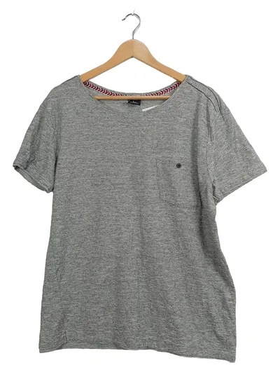SUBLEVEL Herren T-Shirt Grau Meliert Casual Gr. L