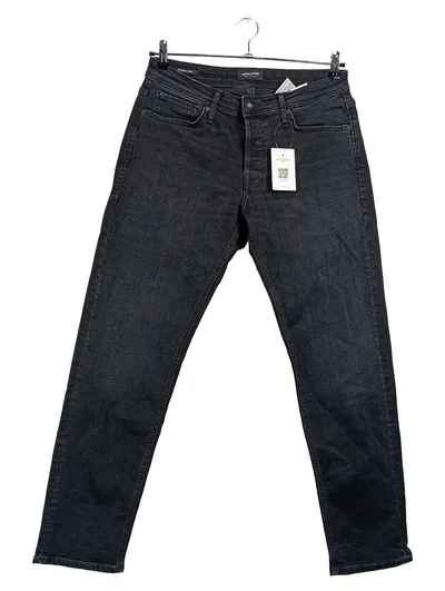 Jack & Jones Herren Jeans Hose Tapered W32 M Schwarz Denim
