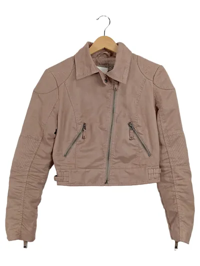 Terranova Damen Kunstleder Bikerjacke Gr. 38;M Beige