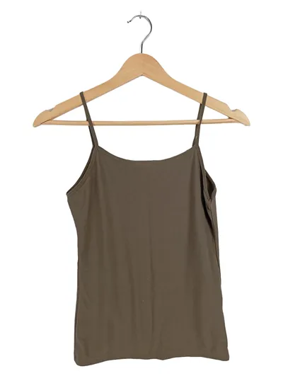 OKAY Damen Top Trägertop Gr. 40/L Oliv Basic Spaghetti Träger