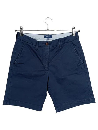 GANT Damen Chino Shorts Gr. 38 Blau Casual Sommer Hose