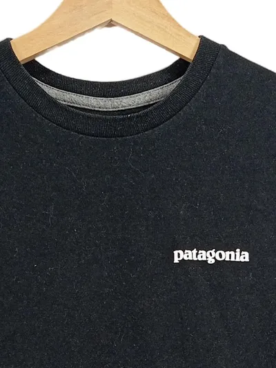 Patagonia T-Shirt Damen Gr. 36/S Schwarz Logo Print Outdoor Casual