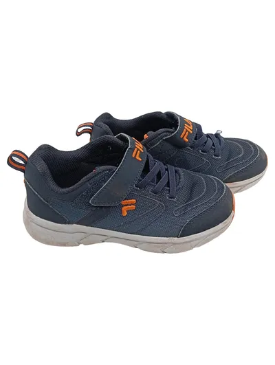 FILA Kinder Sportschuhe Sneaker Gr. 29 Blau Orange Klettverschluss