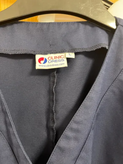 CLINIC DRESS Kasack Damen Gr. L Blau Kurzarm Berufskleidung Pflege