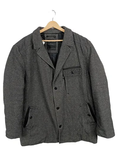 Angelo Litrico Herren Übergangsmantel Jacke Gr. 46 Grau Wolle Casual