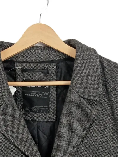 Angelo Litrico Herren Übergangsmantel Jacke Gr. 46 Grau Wolle Casual