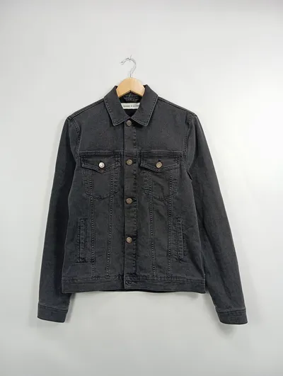 Samsøe Samsøe Herren Jeansjacke M Schwarz Denim Casual