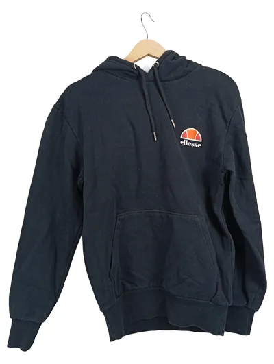 Ellesse Kapuzenpullover Herren Gr. S Schwarz Hoodie Sportlich Logo
