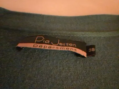 Pia Jessen Damen Strickjacke Cardigan Gr. 38 Blau Langarm V-Ausschnitt