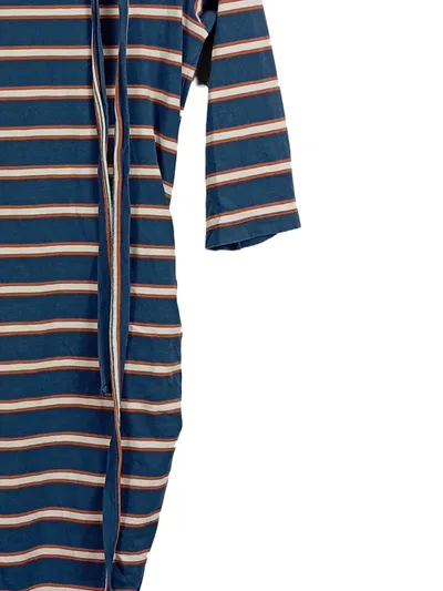 Mamalicious Damen Umstandskleid Gr. 40/L Blau Gestreift Jersey