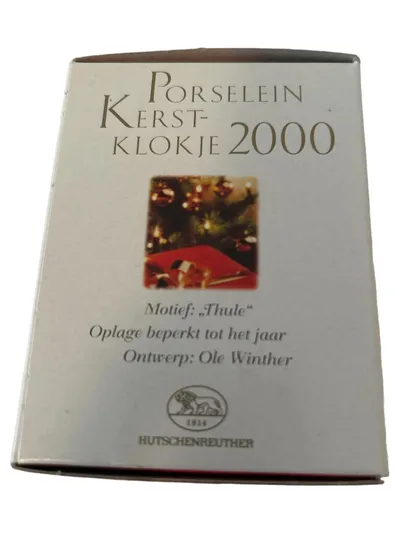 Hutschenreuther Weihnachtsglocke 2000 Thule Porzellan Weihnachtsmann weiß 8cm