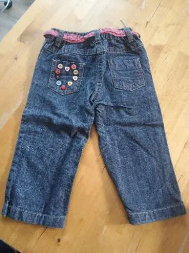 Baby Club Jeans Hose Gr. 80 Blau Baumwolle Regular Fit Applikationen 2