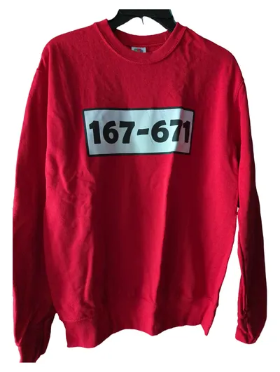 Fruit of the Loom Kinder Sweatshirt Baumwolle Rot Schriftzug Gr. 128
