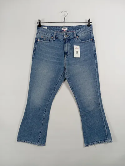 TOMMY JEANS Damen Jeans Bootcut Blau W29/L32 Gr. 38 Baumwolle