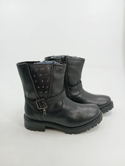 BLACK PREMIUM BY EMP Damen Motorradstiefel Biker Boots Schwarz Gr. 38 Urban